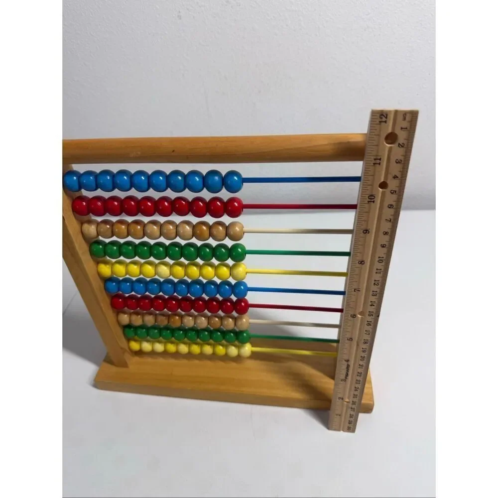 Melissa & Doug Abacus - Classic Wooden Educational Counting Toy With 100 Beads